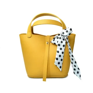 PU Leather Handbag Large Bucket Messenger Bag Additional Clutch Bag