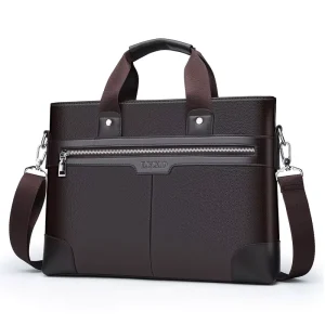 PU Leather Men Business Handbag Laptop Bag Suitcase Briefcase for Businessmen