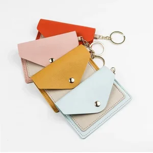 PU Leather Pocket Coin Purse Women Change Pouch Credit Card Holder Wallet Keychain