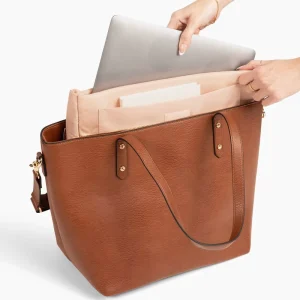 PU Leather Tote Bag Large Capacity Elegant Design Work Travel Commute Durable Vegan Leather Essential