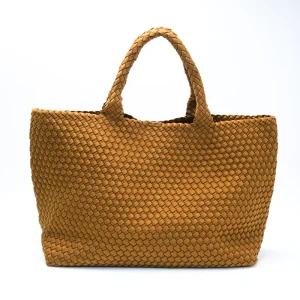 PU Leather Woven Bag Eco Friendly Custom Woven Bags with Large Capacity Custom Oversized Tote Product