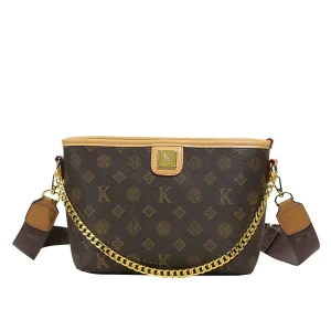 PU Material Bucket Bag for Ladies Fashionable with Chain Portable Waterproof Customizable for Spring Season