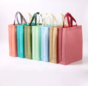 Pastel Colored PP Non Woven Tote Bags Moisture Proof Durable for Local Market Shopping Gift Packaging Daily Errands