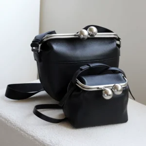Personalized Design Lady Black Crossbody Bag Genuine Leather Shoulder Designer Crossbody Bag Women Niche Bag Original Purses