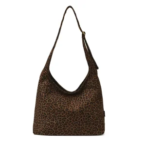 Personalized Leopard Print Tote Bag for Women Suede Large Capacity Shoulder Bag Vintage Office Purse for Shopping