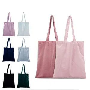 Personalized Plain Tote Bag Custom Logo Cotton Canvas Shopping Bag Sublimation Blank Canvas Tote Bags