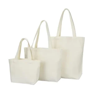 Personalized Plain Tote Bag Custom Logo Cotton Canvas Shopping Bag Sublimation Blank Canvas Tote Bags