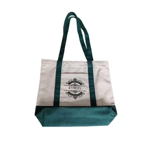 Personalized Recycled 16oz Thick Cotton Canvas Promotional Tote Bags with Custom Logo Blank Design Screen Printed