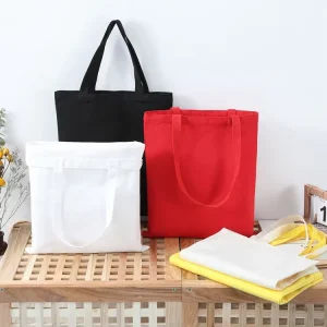 Plain Canvas Tote Bags Fabric Custom Logo Cotton Print Tote Bag Exhibition Promotional Gift Bags