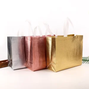 Plain Sustainable Trendy Stylish Heavy Duty Durable Eco friendly Personalized Non Woven Tote Bags for Grocery Shopping