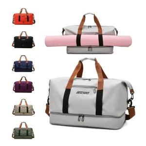 Polyester Large Capacity Travel Waterproof Sports Custom Logo Printing Promotional Backpack Duffel Bag