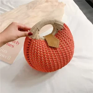 Popular Ladies Handbags Summer Straw Hand Bags Woven Purses for Women