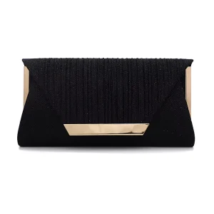 Popular Women’s Elegant Pleated Glitter Clutch Purses Manufacturers’ Evening Bags