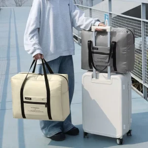 Portable Large Capacity Weekender Travel Duffel Bag Zipper Closure Multifunction Business Sport Bag for Youth Letter