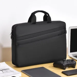 Portable PVC Business Briefcase for Men 17″ and 15.6″ Laptop Bag with Wear-resistant and Shockproof Features