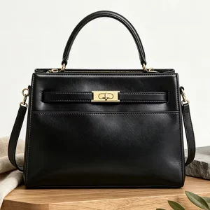 Premium Grain Leather Satchel for Women Office Commuting Top Handle Bag Low MOQ Supplier Factory OEM China Exporter