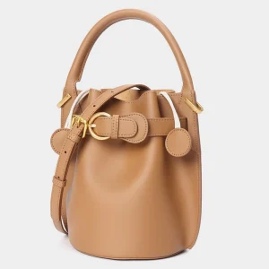 Premium Luxury Lady Bucket Bag Custom Fashion Genuine Leather Crossbody Women’s Handbag Stylish Durable String