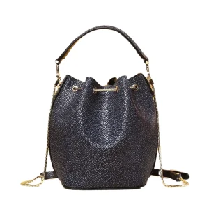 Premium Silicone Bucket Bag for Women Chic Drawstring Handbag Soft Faux Leather