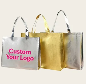 Price Women’s Branded Tote Bags Laminated Metal Color Non Woven Shopping Bag for Supermarket and Exhibition