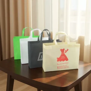 Printing Eco Bag Non Woven Custom Logo Reusable S Handle Tote Medium Size