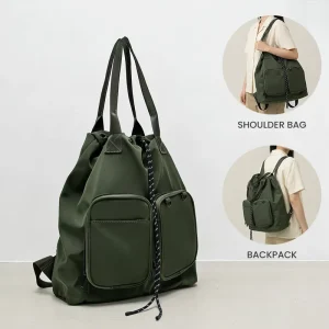 Private Label Nylon Women Shoulder Bags Backpack Casual Convertible Daypack Lightweight Travel Utility OEM Factory Bolso Mochila