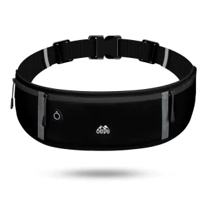 Promising Slim Waist Pocket Belt Waterproof Adjustable Sport Pack Pouch Fitness Waist Bag Running Belt for Women Men