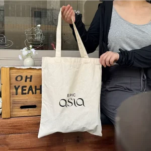 Promotion High Quality Simple Style Shopping Bag Organic Cotton Reusable Shopping Bag with Fashionable Tote Handle