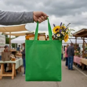 Promotional Custom Printed Non Woven Bag Recyclable Polypropylene Tote Bag for Shopping and Gifts