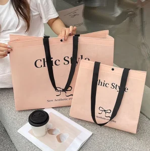 Promotional Custom Printed Non Woven Bag Recyclable Polypropylene Tote for Retail Boutique Packaging