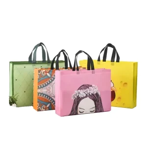 Promotional Portable Shopping Bags Reusable Eco Friendly Non Woven Bags Custom Logo Fabric Non Woven Shopping Bag