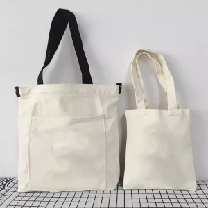 Pure Canvas Shopping Tote Bags Custom Large Capacity Student Cotton Tote Bags