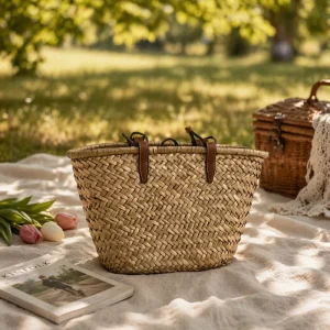 Pure Natural Aquatic Plant Handwoven Straw Open Bag Eco Friendly For Beach Multiions Customizable Factory