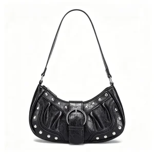 Purse Small Shoulder Bags For Women With Rivets Punk Style Goth Grunge Emo Handbag
