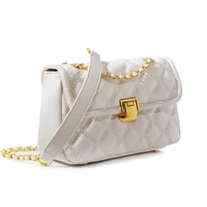 Quilted Chain Shoulder Bag Classic White Flap Purse for Women Luxury Crossbody Handbag for Party High Quality Boutique Bag