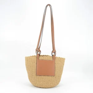 Raffia Tote Straw Shoulder Bag Long Strap Vintage Bohemian Lady Dress Japan Style Spring Summer