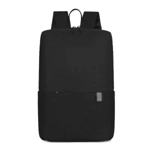 Ready To Ship Black Oxford Cloth Backpack Lightweight Water Resistant School Bag Minimalist Business Rucksack For Men Women