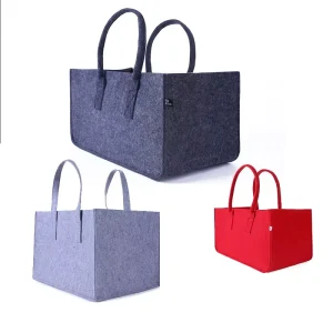 Ready-made Nonwoven Felt Shopping Bags Felt Gift Snack Bags Washable Customizable Logo Rectangle Shape