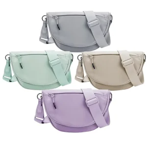 Ready to Ship Women’s Crossbody Sling Bag Waterproof Nylon Foldable Waist Bag for Outdoor Sports Cute Chest Purse Belt Bag