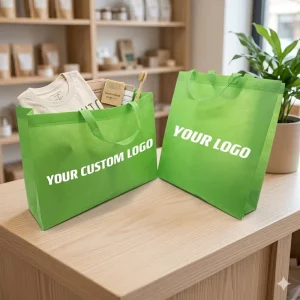 Recyclable Custom Logo Custom Tote Bags Eco Friendly Fabric Reusable Shopping Bag With Handle Grocery Non Woven Bag
