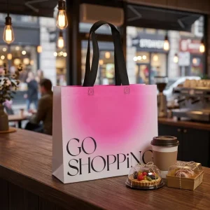 Recyclable Non Woven Tote Bags Custom Eco Friendly Printed Fabric Reusable Shopping Bag Logo Grocery Supermarket Bag