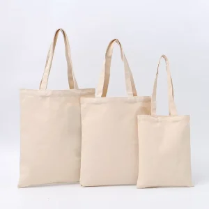 Recyclable Plain Beige Blank Jute Burlap Cotton Canvas Tote Bags Custom Print Logo Reusable Promotional Shopping Bags