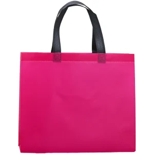 Recyclable Red Laminated Non woven Waterproof Thickened Shopping Tote Bag for Clothing Store with Custom Logo and Craft Use