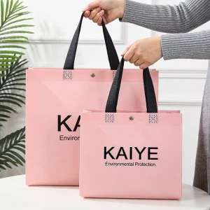 Recycle Non Woven Fabric Bag for Shopping Custom Eco Friendly Reusable Shopping Bag Custom Printed Grocery Tote Bags With Logo