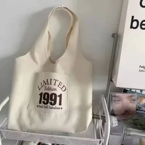 Recycled Shopping Custom Women Bags Korean Tote Bag Cotton Bag Canvas
