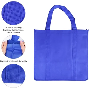Reinforced X-stitch Handle Non Woven Bag Super Strength Heavy Duty Custom Logo Reusable Durable Packing Shopping Tote