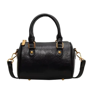 Retro Genuine Leather Bag Women American Style Vintage Top Handle Crossbody Shoulder Purse High Quality Cowhide Casual