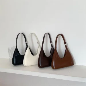 Retro New Moon Wing Shape Crescent Leather Handbag Women’s Shoulder Bags