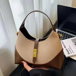 Retro Small Cylinder Bag Wide Strap Shoulder Crossbody Purse for Women Versatile Handbag