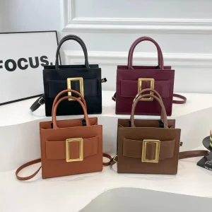 Retro Small square Bag Women’s Fashionable Crossbody Bag Solid Color Shoulder Bag