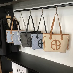 Retro Style Canvas Tote Bags for Women Zipper Closure Sacs a Main Pour Femmes Handbags for Summer Winter and Spring